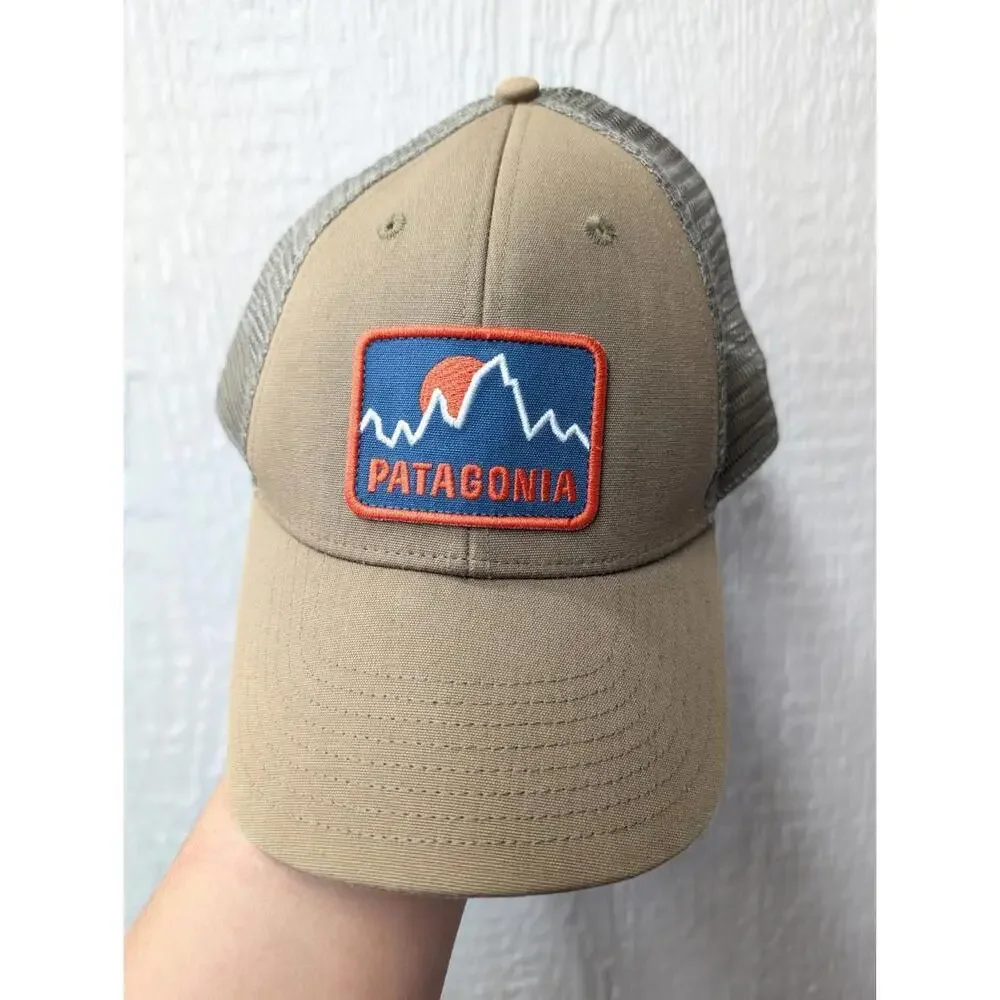 Patagonia Firstlighters Badge Lopro Trucker Hat Snapback Ash Tan 2016 Gorpcore